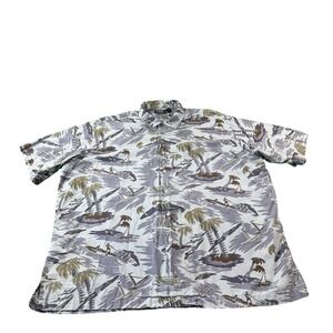 Polo Ralph Lauren Clayton VTG Loop Collar Hawaiian Men's Cotton Shirt Size XL